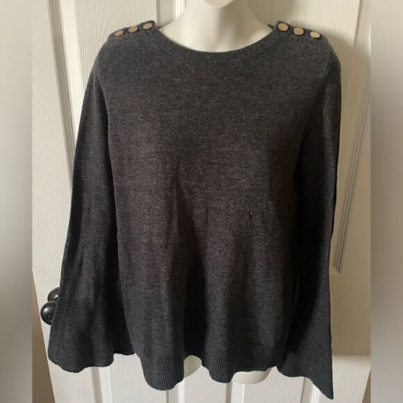Women’s Loft Sweater. Gray /wide Sleeves Size XS - Picture 1 of 7